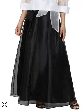 Isaac Hazan Vintage Taffeta Formal Skirt Size 12 Black